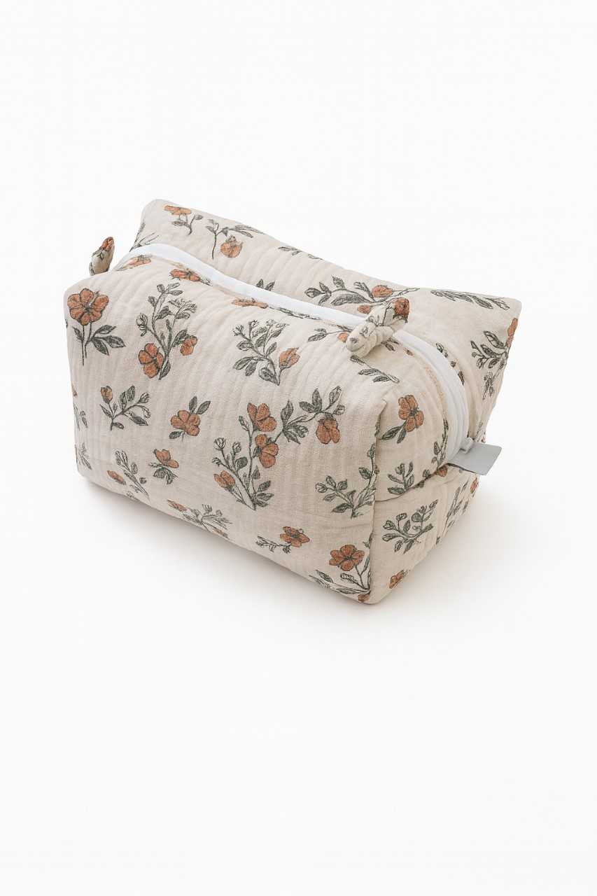 TROUSSE DE TOILETTE PLIABLE FLEURIE 1
