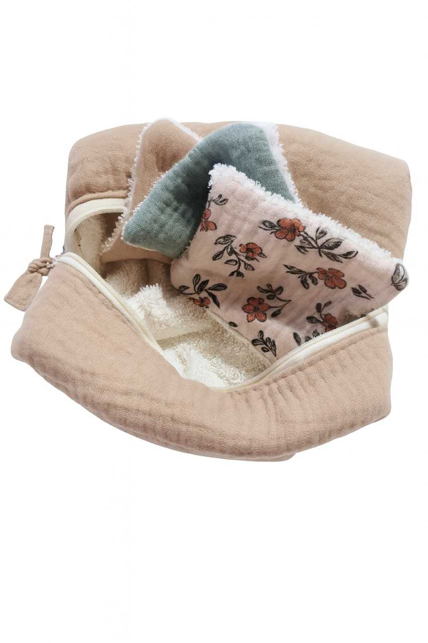 TROUSSE DE TOILETTE PLIABLE LATTE