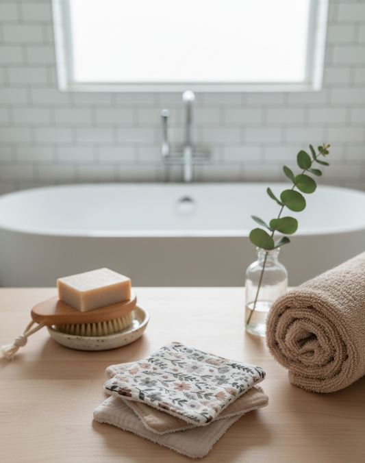 LOT LINGETTES LAVABLES BEIGE LATTE