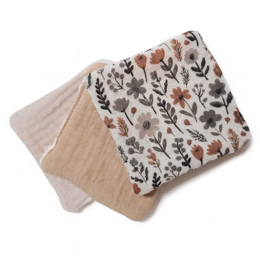 LOT LINGETTES LAVABLES BEIGE LATTE