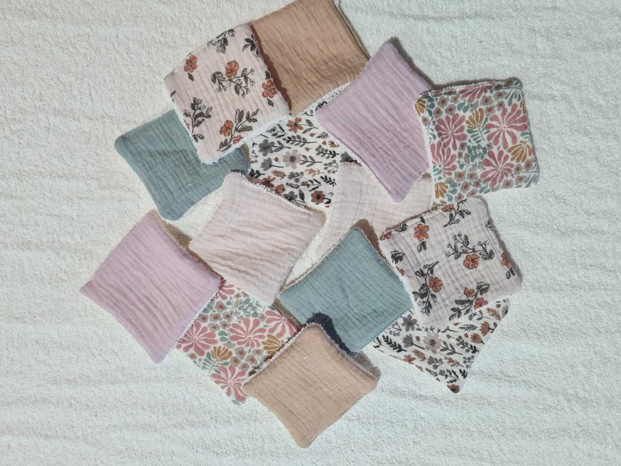LOT LINGETTES LAVABLES VERT LATTE