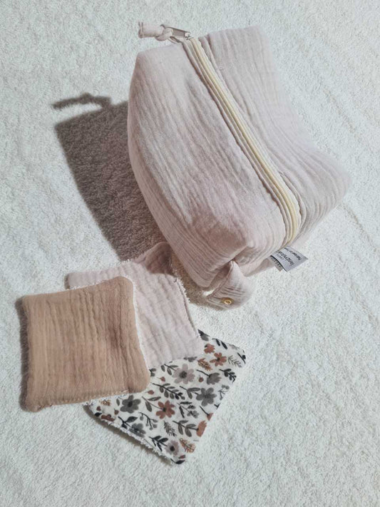TROUSSE DE TOILETTE PLIABLE BEIGE