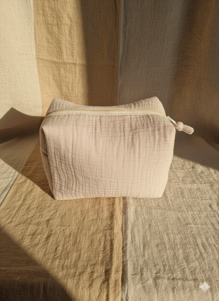 TROUSSE DE TOILETTE PLIABLE BEIGE
