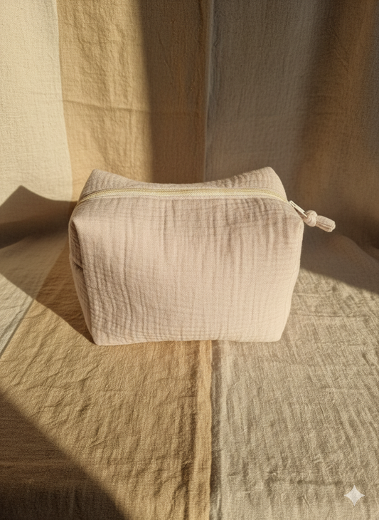 TROUSSE DE TOILETTE PLIABLE BEIGE