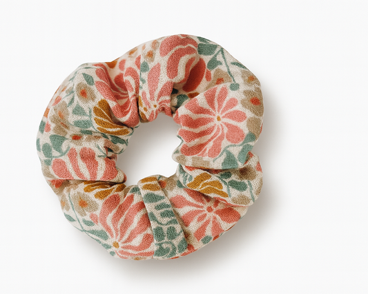 CHOUCHOU POUR CHEVEUX FLEURI ROSE