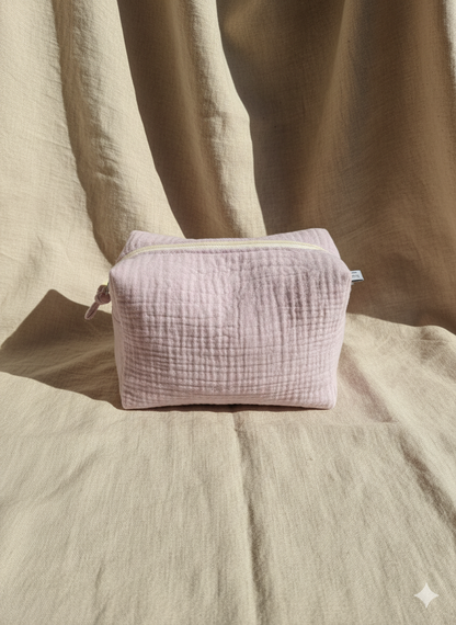 TROUSSE DE TOILETTE PLIABLE ROSE